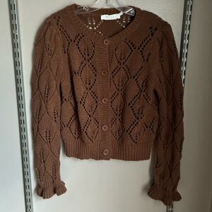 ASTR The Label “Mocha” Brown Cardigan